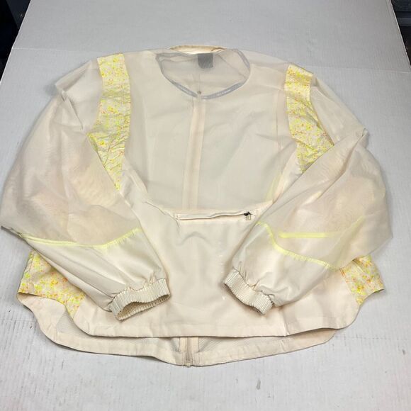 Nike Womens Icon Clash Packable Running Jacket Ivory Yellow Mesh Full Zip XL - Picture 10 of 12